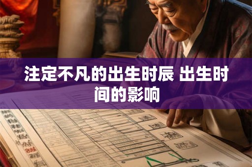 注定不凡的出生时辰 出生时间的影响 注定不凡的出生时辰 出生时间的影响