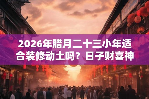 2026年腊月二十三小年适合装修动土吗？日子财喜神方位？