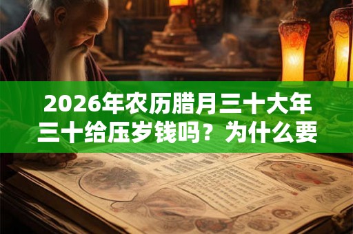 2026年农历腊月三十大年三十给压岁钱吗?为什么要放烟花? 2026年农历腊月三十大年三十给压岁钱吗?为什么要放烟花?