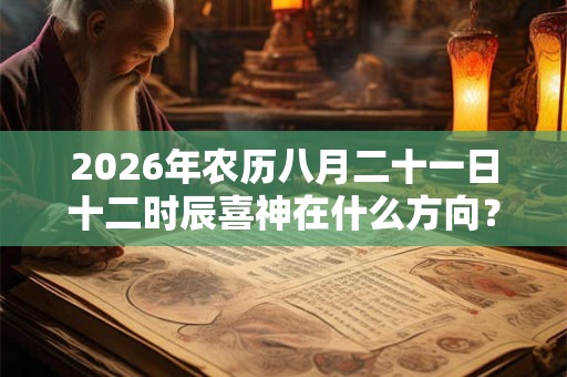 2026年农历八月二十一日十二时辰喜神在什么方向？