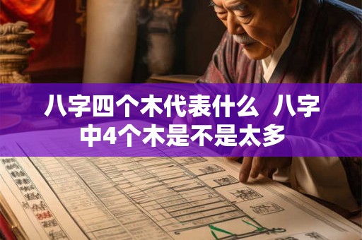八字四个木代表什么  八字中4个木是不是太多