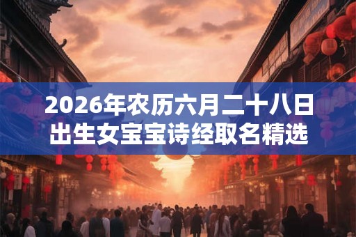 2026年农历六月二十八日出生女宝宝诗经取名精选