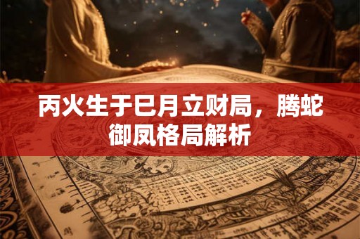 丙火生于巳月立财局，腾蛇御凤格局解析
