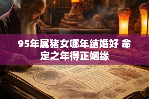 95年属猪女哪年结婚好 命定之年得正姻缘
