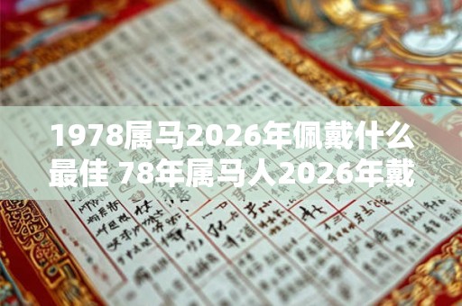 1978属马2026年佩戴什么最佳 78年属马人2026年戴什么化太岁 1978属马2026年佩戴什么最佳 78年属马人2026年戴什么化太岁