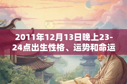 2011年12月13日晚上23-24点出生性格、运势和命运