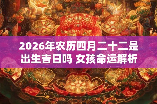 2026年农历四月二十二是出生吉日吗 女孩命运解析