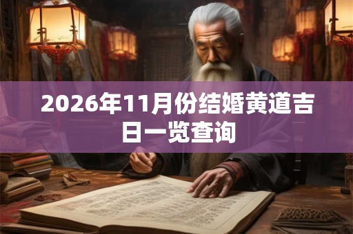 2026年11月份结婚黄道吉日一览查询 2026年11月份结婚黄道吉日一览查询