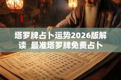 塔罗牌占卜运势2026版解读  最准塔罗牌免费占卜