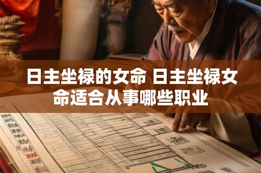 日主坐禄的女命 日主坐禄女命适合从事哪些职业