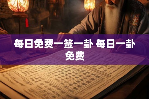 每日免费一签一卦 每日一卦免费