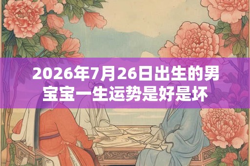 2026年7月26日出生的男宝宝一生运势是好是坏