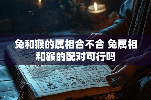 兔和猴的属相合不合 兔属相和猴的配对可行吗