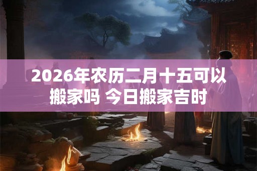 2026年农历二月十五可以搬家吗 今日搬家吉时