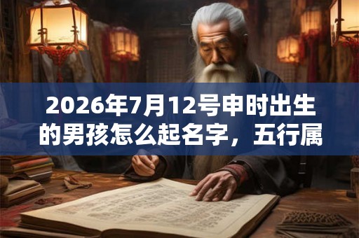 2026年7月12号申时出生的男孩怎么起名字，五行属什么
