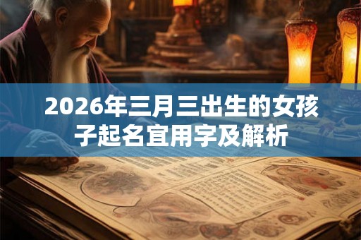 2026年三月三出生的女孩子起名宜用字及解析