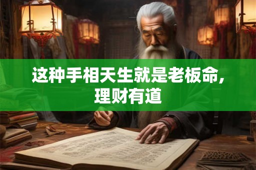 这种手相天生就是老板命,理财有道