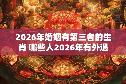 2026年婚姻有第三者的生肖 哪些人2026年有外遇