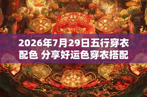 2026年7月29日五行穿衣配色 分享好运色穿衣搭配