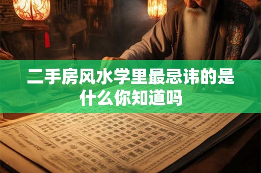 二手房风水学里最忌讳的是什么你知道吗
