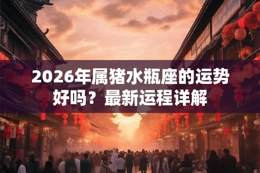 2026年属猪水瓶座的运势好吗?最新运程详解 2026年属猪水瓶座的运势好吗?最新运程详解