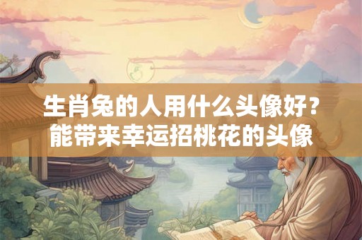 生肖兔的人用什么头像好？能带来幸运招桃花的头像