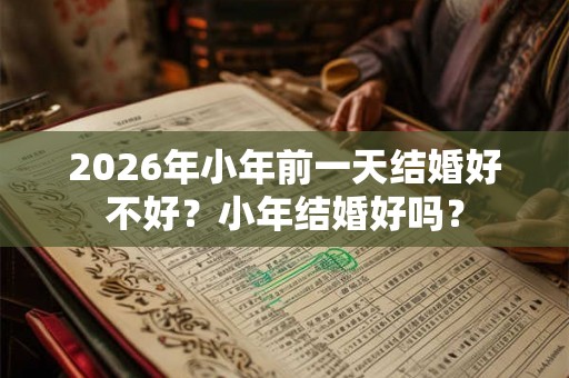 2026年小年前一天结婚好不好？小年结婚好吗？