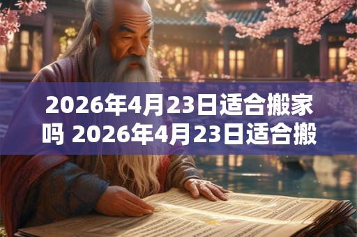 2026年4月23日适合搬家吗 2026年4月23日适合搬家吗 2026年4月23日适合搬家吗 2026年4月23日适合搬家吗