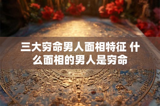 三大穷命男人面相特征 什么面相的男人是穷命