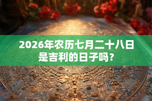 2026年农历七月二十八日是吉利的日子吗？