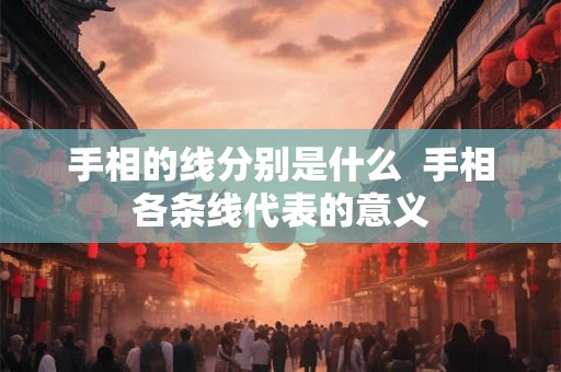 手相的线分别是什么  手相各条线代表的意义