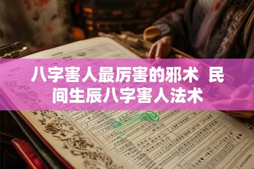 八字害人最厉害的邪术  民间生辰八字害人法术