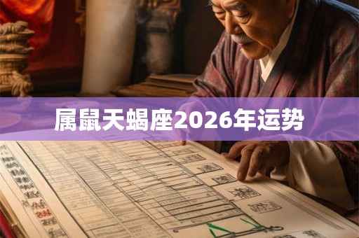 属鼠天蝎座2026年运势 属鼠天蝎座2026年运势