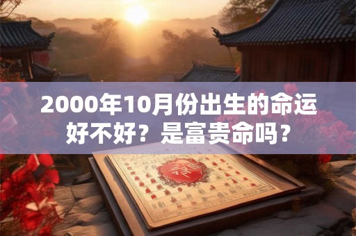 2000年10月份出生的命运好不好？是富贵命吗？