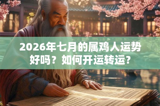 2026年七月的属鸡人运势好吗？如何开运转运？