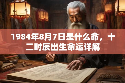 1984年8月7日是什么命，十二时辰出生命运详解