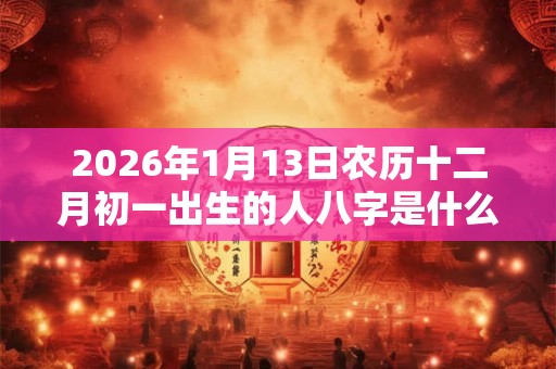 2026年1月13日农历十二月初一出生的人八字是什么