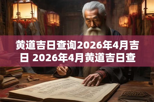 黄道吉日查询2026年4月吉日 2026年4月黄道吉日查询