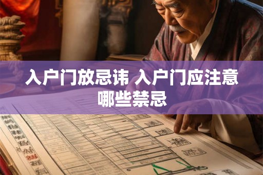 入户门放忌讳 入户门应注意哪些禁忌
