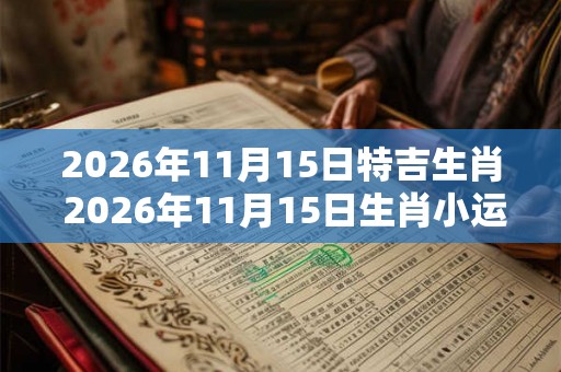 2026年11月15日特吉生肖 2026年11月15日生肖小运播报