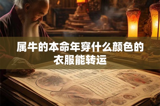 属牛的本命年穿什么颜色的衣服能转运