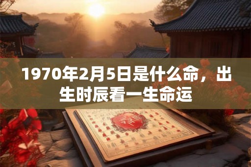 1970年2月5日是什么命，出生时辰看一生命运