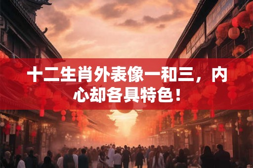十二生肖外表像一和三,内心却各具特色! 十二生肖外表像一和三,内心却各具特色!