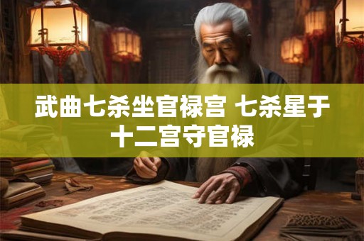 武曲七杀坐官禄宫 七杀星于十二宫守官禄