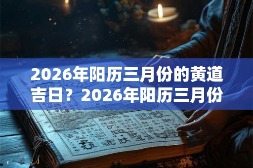 2026年阳历三月份的黄道吉日?2026年阳历三月份的黄道吉日有哪些 2026年阳历三月份的黄道吉日?2026年阳历三月份的黄道吉日有哪些