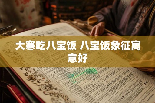 大寒吃八宝饭 八宝饭象征寓意好 大寒吃八宝饭 八宝饭象征寓意好