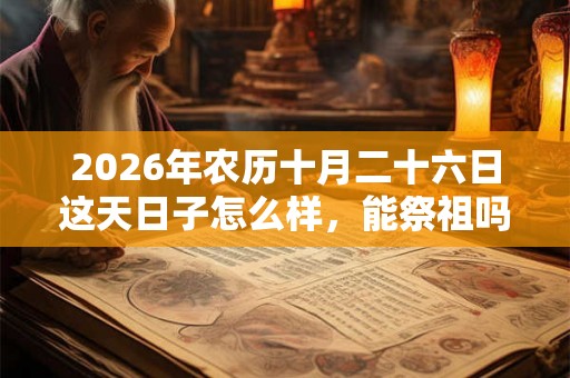 2026年农历十月二十六日这天日子怎么样,能祭祖吗? 2026年农历十月二十六日这天日子怎么样,能祭祖吗?