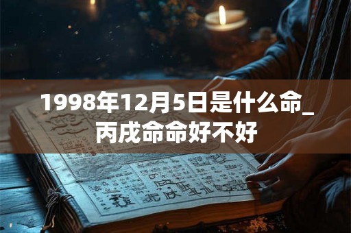 1998年12月5日是什么命_丙戌命命好不好
