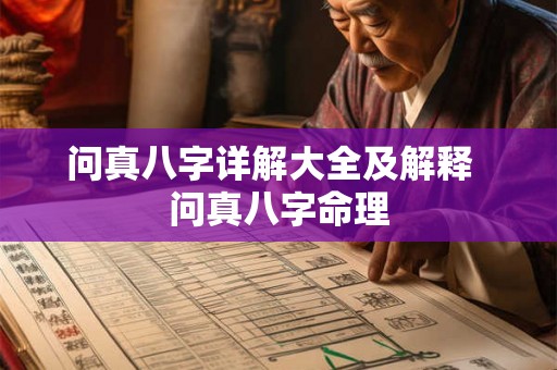 问真八字详解大全及解释  问真八字命理