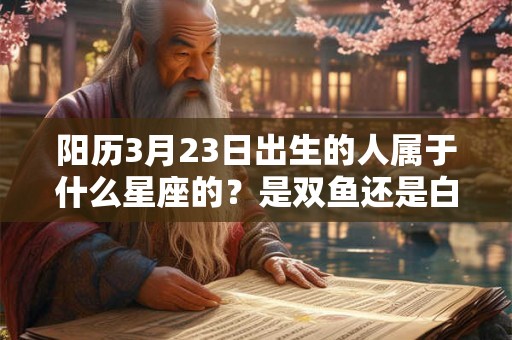 阳历3月23日出生的人属于什么星座的？是双鱼还是白羊？